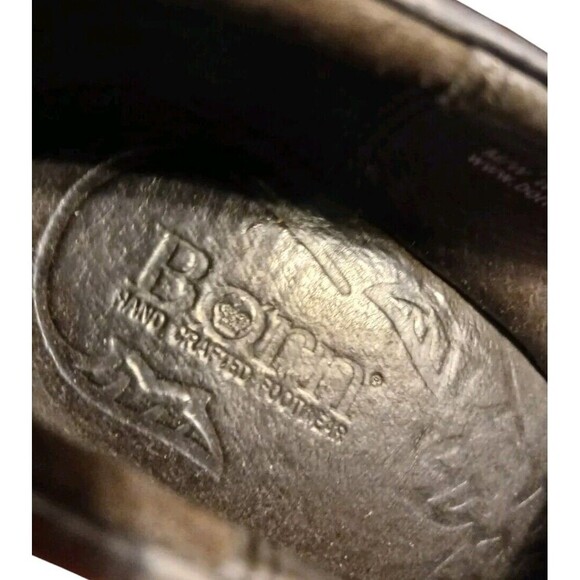 Born Women's Gray Metallic Leather Platform Clogs Heels Shoes Size 7 - Picture 8 of 10